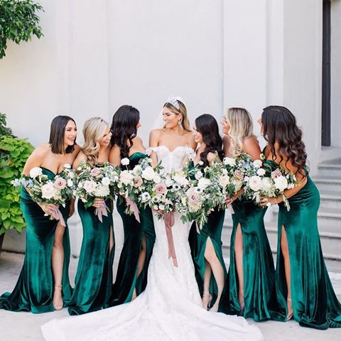 Will you Choose Velvet Bridesmaid Dresses For Your Fall or Winter