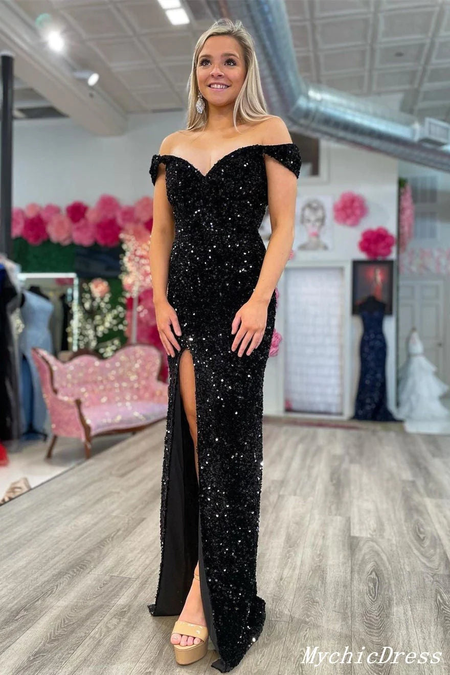 The Perfect Black Glitter Prom Dress for 2025 MyChicDress