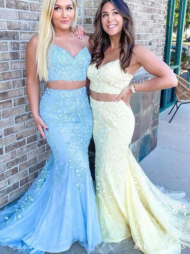 Two Piece Dresses - 2 Piece prom Dresses