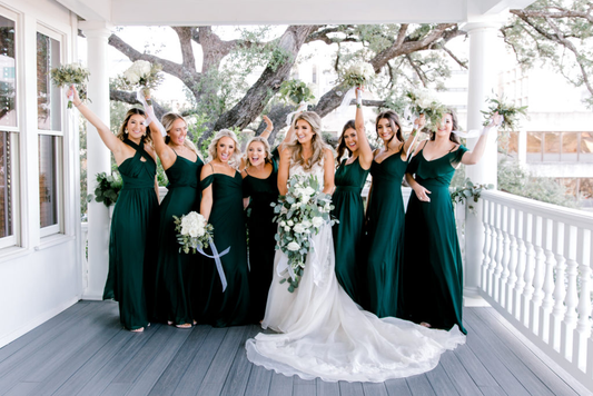 The Most Stunning Emerald Green Bridesmaid Dresses in Every Style