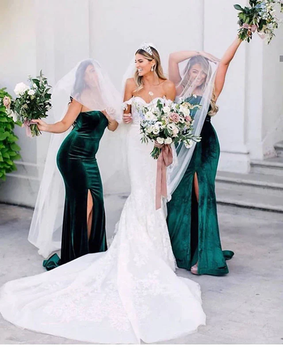 Unique Emerald Green Bridesmaid Dresses From Real Wedding MyChicDress