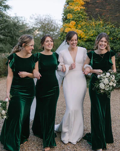 The Comeback of Velvet: Luxury Bridesmaid Dress Ideas - MyChicDress