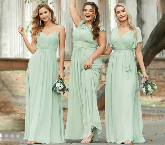 Satin Sage Green Bridesmaid Dresses You Will Love In