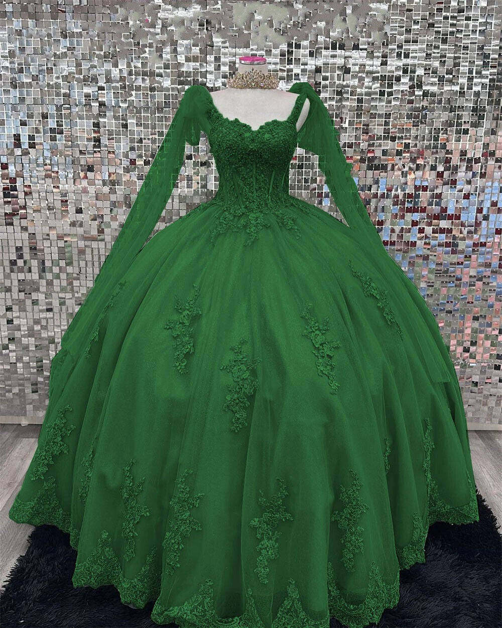 2024 Cheap Sage Quinceanera Dresses Lace Straps Green Sweet 16 Dresses Appliques MyChicDress