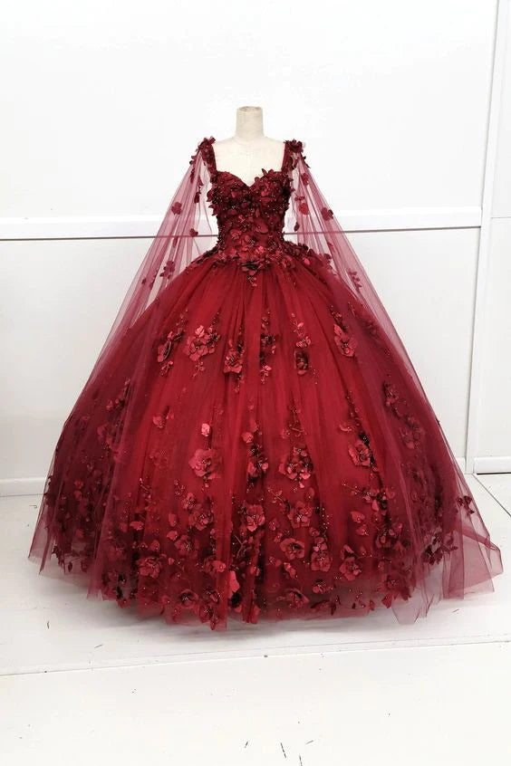 2024 New Quinceanera Dress Burgundy Cheap Plus Size Sweet 15 16 Dress MyChicDress