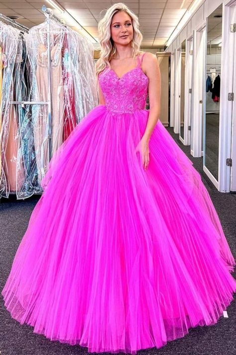 2024 Long V Neck Fuchsia Prom Dresses Appliques Lace Tulle Formal Even   2024LongVNeckFuchsiaPromDressesAppliquesLaceTulleFormalEveningDresses 2 1024x1024 