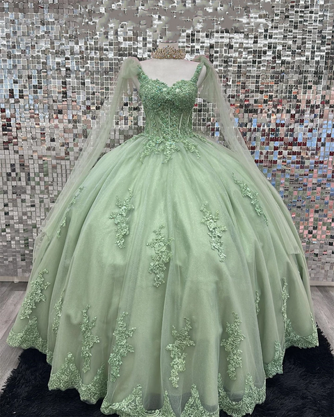 Rhinestones Ball Gowns Green Lace Sweetheart 2024 Quinceanera Dresses Z3027  - China Quinceanera Dresses and Ball Gowns price
