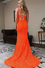 Long Sexy 2 Piece Sequin Prom Dresses 2025 Mermaid Evening Gown with Split MyChicDress