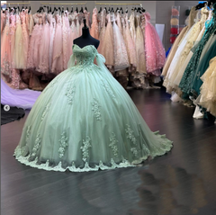 Princess Mint Green Quinceanera Dresses Lace 2024 Sweet 16 Birthday Party Dress MyChicDress