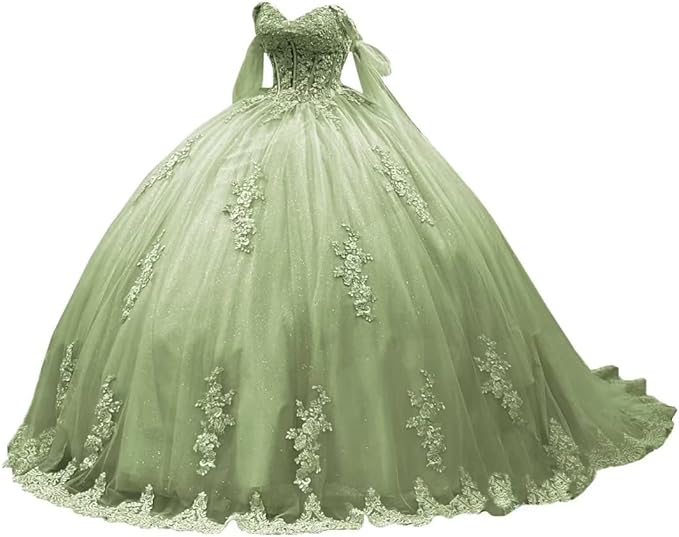 Princess Mint Green Quinceanera Dresses Lace 2025 Sweet 16 Birthday Party Dress - MyChicDress