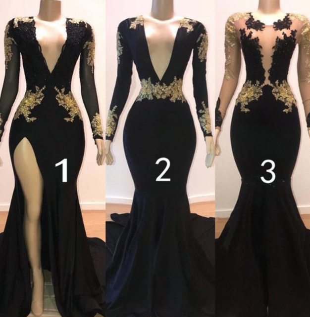 Black and gold formal wear on sale