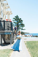 Sexy Spaghetti-Straps Sky Blue Convertible Bridesmaid Dresses