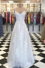 Simple Beach Lace Sleeves Boho Wedding Dresses Online