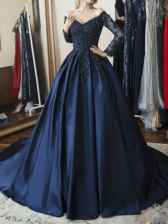 Navy blue gown hotsell