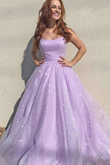 A Line 2025 Floor-length Lilac Prom Dresses Violet purple Sleeveless Long Evening Dress MyChicDress