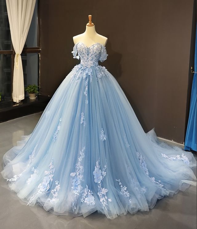 Blue prom gown online