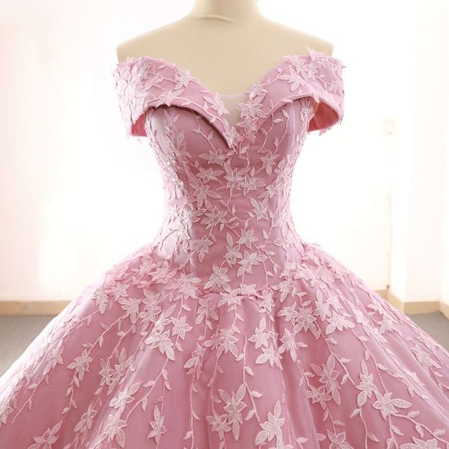 Ball Gown Pink Quinceanera Dresses Sweet 16 Dresses Lace Up MyChicDress