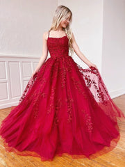 Best 2025 Long Burgundy Lace Prom Dresses Wine Red Evening Dresses MyChicDress