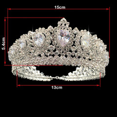 Bling Bling Wedding Crown Zirconia Crystal Woman Tiaras and Crowns For Quince Party MyChicDress