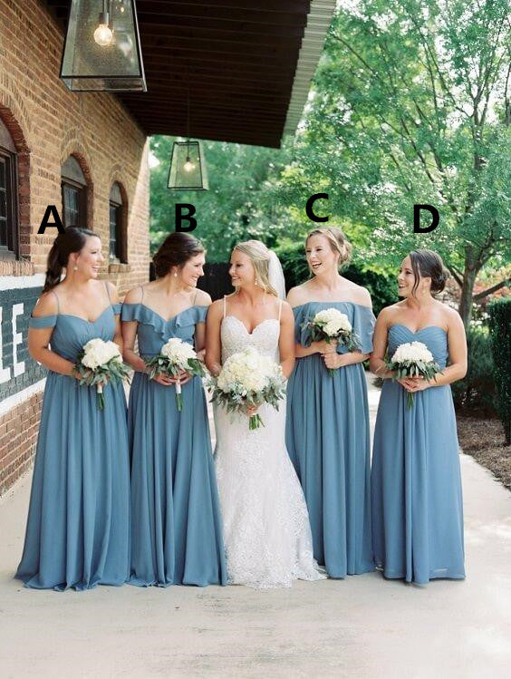 Cheap Chiffon Dusty Blue Infinity Bridesmaid Dresses Convertible Dress MyChicDress