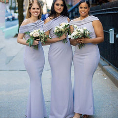 Cheap Dusty Bule Bridesmaid Dresses One Shoulder Wedding Guest Dresses MyChicDress