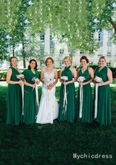 Cheap Infinity Chiffon Emerald Green Junior Bridesmaid Dresses Multiway MyChicDress