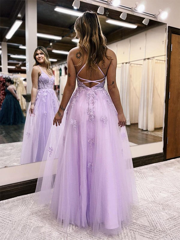 Floor Length Violet Purple Corset Lace Prom Dresses 2025 A Line Graduation Dress