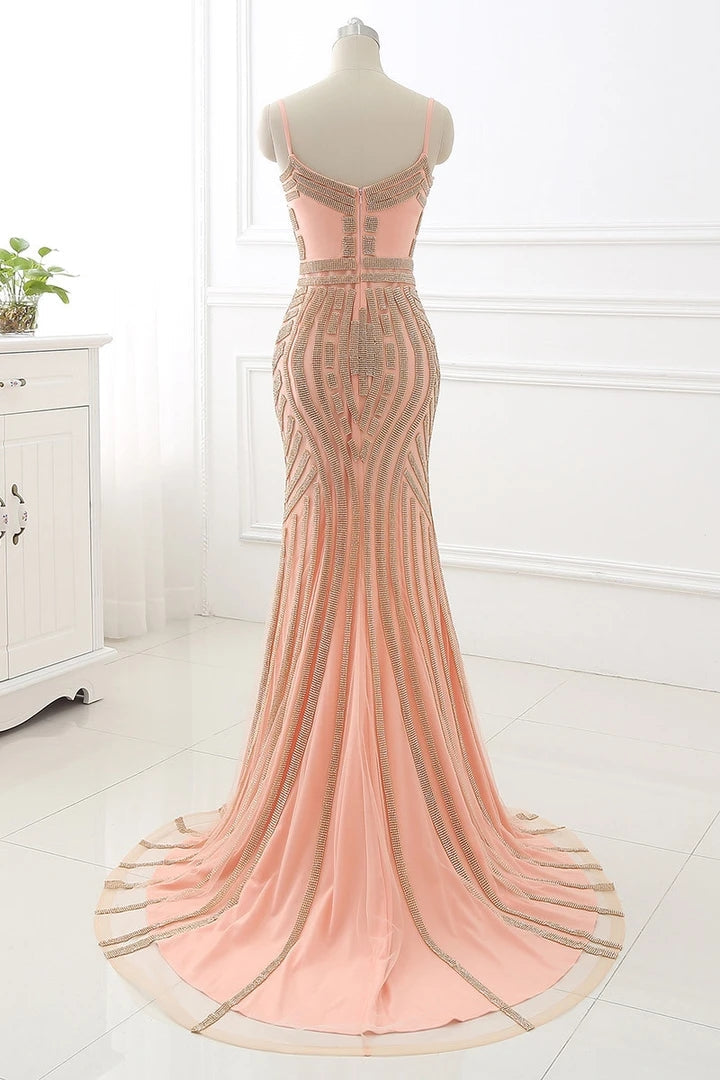 Gorgeous Mermaid Long Prom Dresses Spaghetti Straps Evening Gown MyChicDress