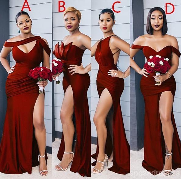 Hot Multiway Burgundy Bridesmaid Dresses Mermaid Wedding Guest Dress MyChicDress