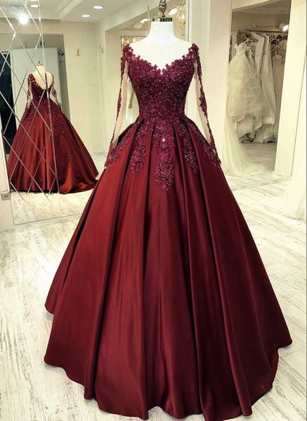 Maroon evening gown online