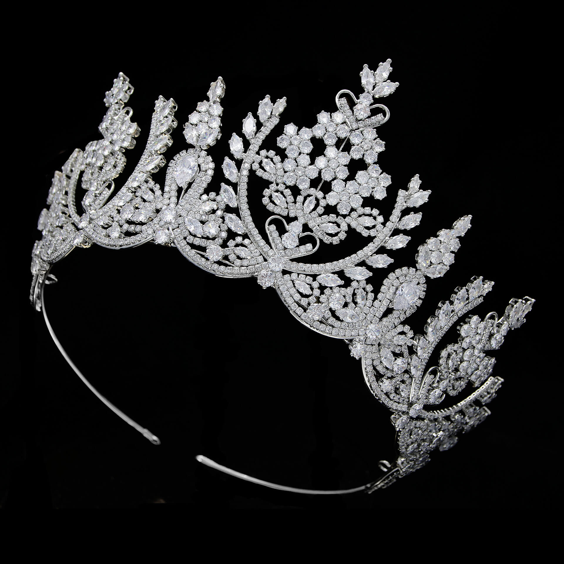 Luxury Cubic Zirconia Queen Tiaras Wedding Crowns Quinceanera Hair Accessories MyChicDress