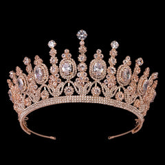 Luxury Elliptical Zircon Bridal Crowns Wedding Party Classical Crown For Women MyChicDress