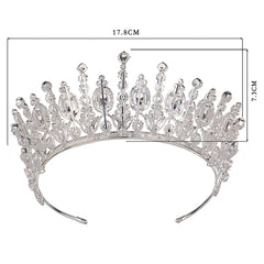 Luxury Elliptical Zircon Bridal Crowns Wedding Party Classical Crown For Women MyChicDress