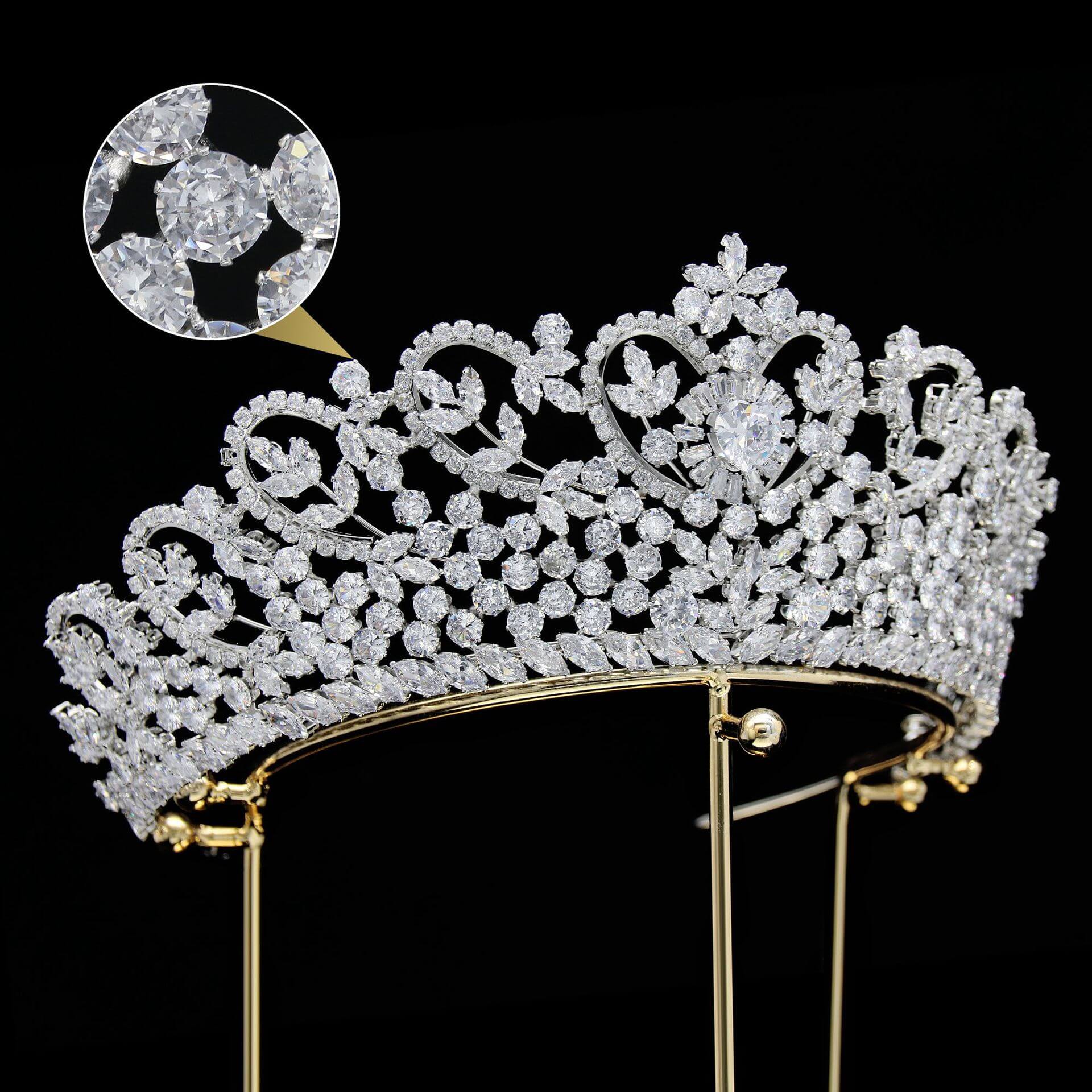 Luxury Rhinestone Quinceanera Headwear Crown Tiaras Bridal Crowns MyChicDress