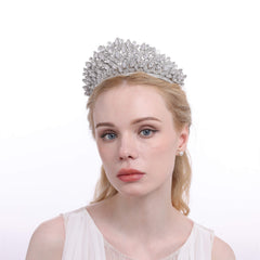 New Design Zirconia Tiaras Bridal Crowns Classic Rhinestone Quince Crowns MyChicDress