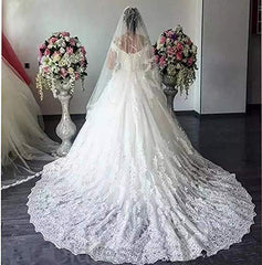 Princess Ball Gown Off Shoulder Sweetheart Lace Wedding Dresses MyChicDress