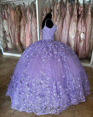 Princess Butterflies Purple Quinceanera Dresses 2025 Sweet 16 Ball Gown MyChicDress