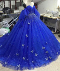 Princess Royal Blue Quinceanera Dresses 2025 Sweetheart Beaded Sweet 16 Dress MyChicDress