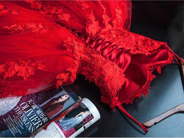 Red Sweetheart Prom Dresses Tulle Applique Ball Gown Quinceanera Dresses MyChicDress