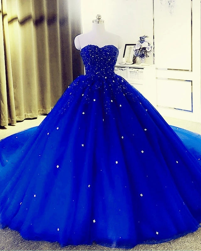 Sky Blue Prom Dress Beaded Bodice, Evening Dress ,Winter Formal