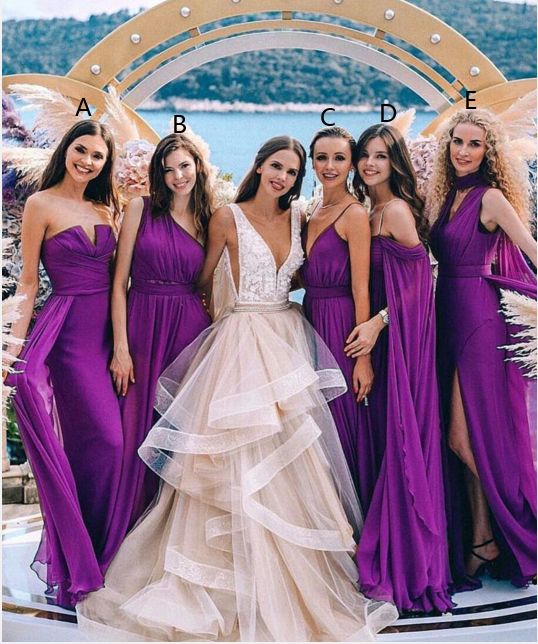 Sexy Mermaid Multiway Purple Bridesmaid Dresses dresses MyChicDress