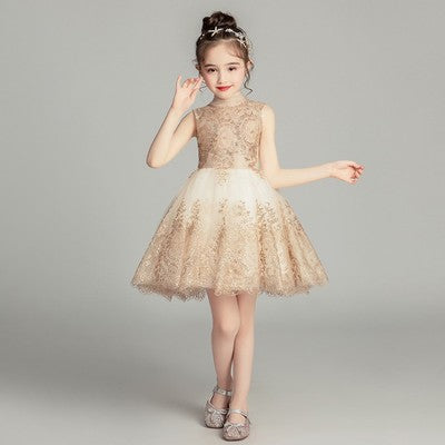 Shining Lace Appliques Beadings Ball Gown Flower Girl Dresses Pageant Dress MyChicDress