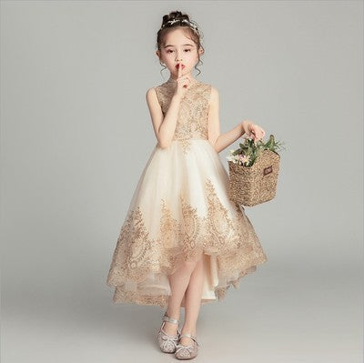 Shining Lace Appliques Beadings Ball Gown Flower Girl Dresses Pageant Dress MyChicDress