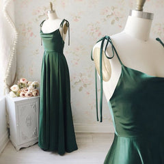 Simple Emerald Green Bridesmaid Dresses Long Wedding Guest Dress MyChicDress