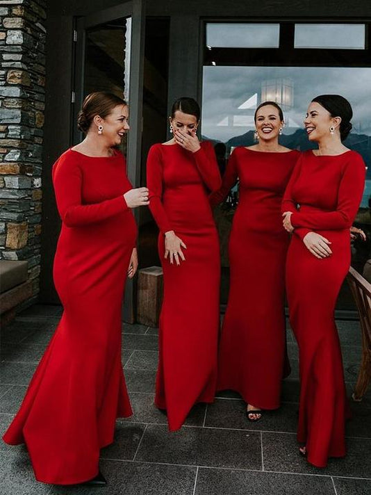 Crimson bridesmaid dresses online