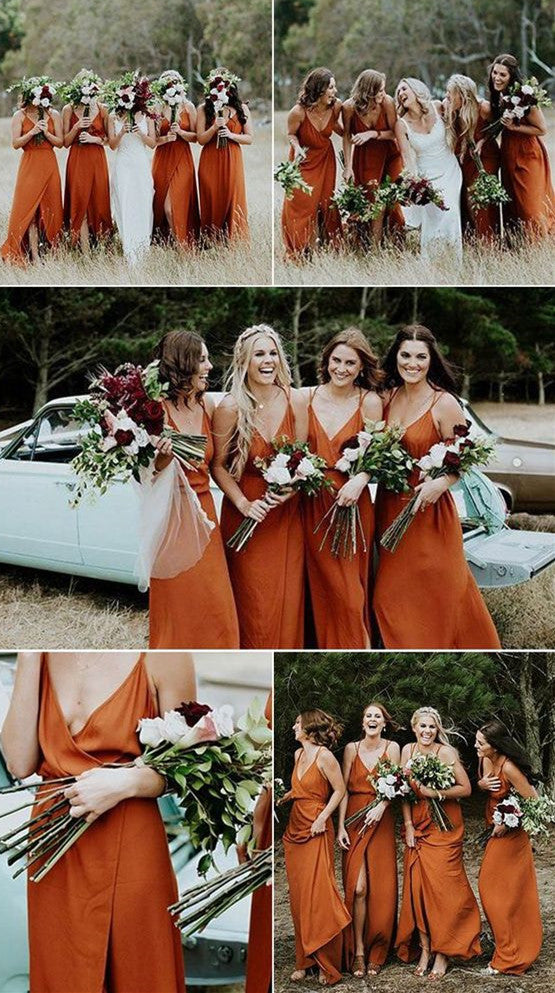 Orange wedding dress bride hotsell