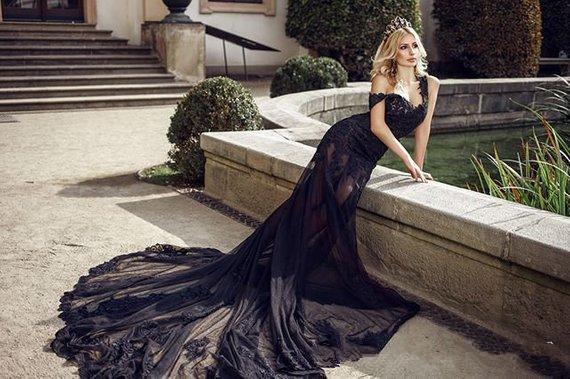 Black Lace Trim : Gothic Bride - Bridal Fabrics