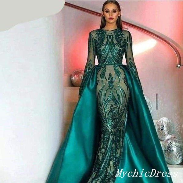 Emerald Green Lace Dress - Lace Maxi Dress - Mermaid Maxi Dress