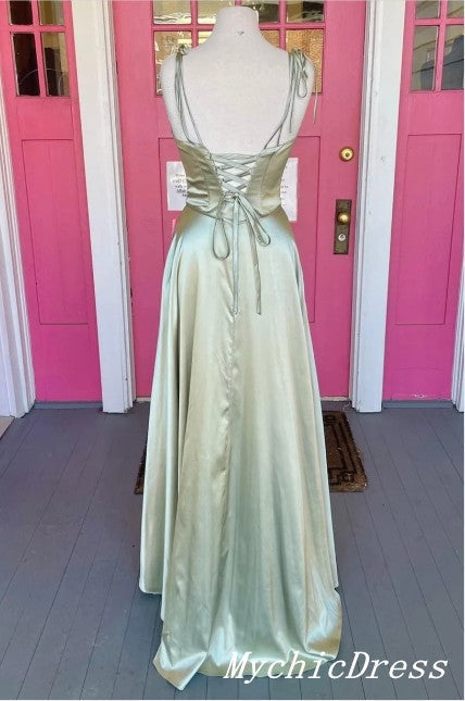 Cheap Long Wedding Guest Dresses Soft Satin