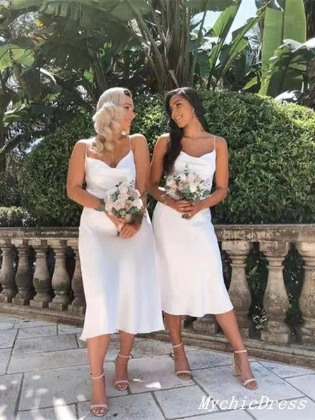Gorgeous Beach White Short Wedding Dresses Hi Low Flattering